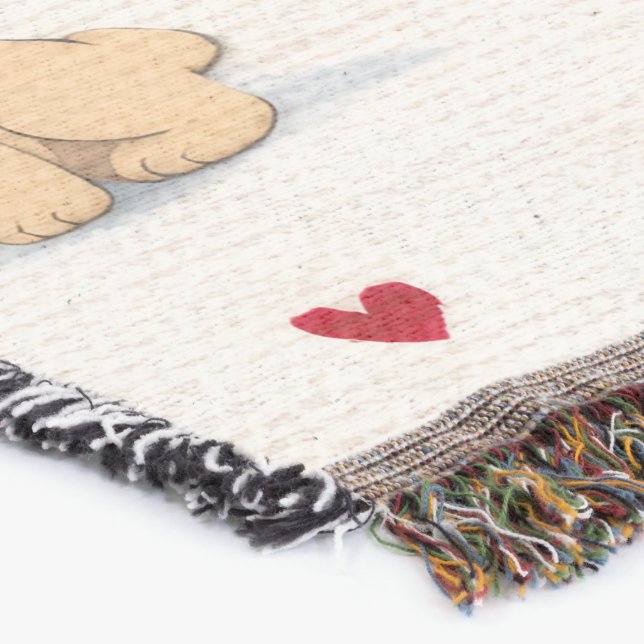Couverture Manta con Patrón de Bulldog Francés con Corazones. (Coin)