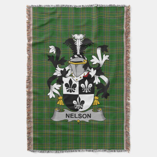 Couverture Manteau d'armoiries irlandais Nelson ou Nealson Fa (devant Vertical)