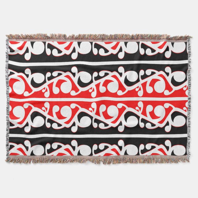 Couverture Maori Kowhaiwhai Motif tribal (Devant)