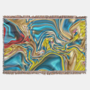 Couverture marbre abstrait tourbillons jaune turquoise bleu t