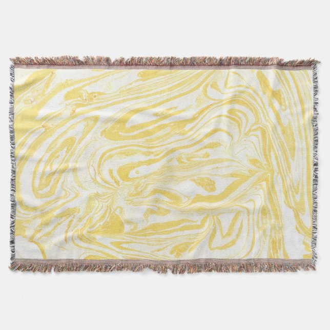 Couverture Marbre jaune élégant : Texture dessinée à la main (Devant)