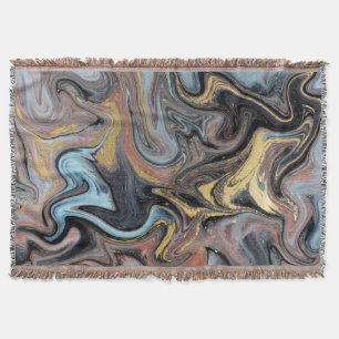 Couverture Marbre Nature Artwork Parties scintillant d'or