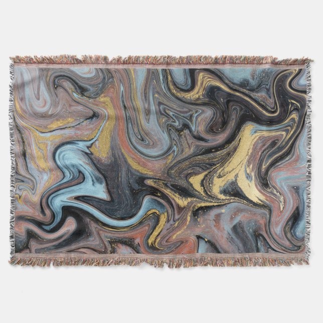 Couverture Marbre Nature Artwork Parties scintillant d'or (Devant)
