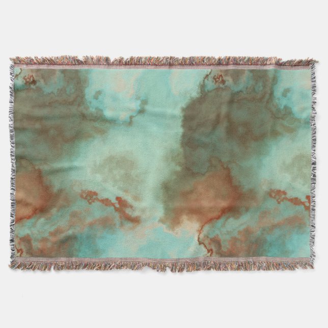 Couverture Marbre turquoise et rouille Abstrait (Devant)