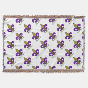 Couverture Mardi Gras Fleur De Lis Coloré
