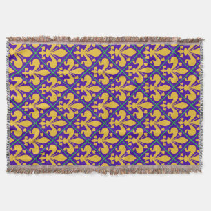 Couverture Mardi gras Fleur de Lis de la Nouvelle-Orléans