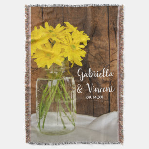 Couverture Mariage campagnard Mason Jar et Jaune Daisies