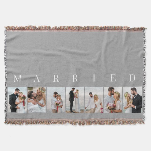 Couverture Mariage Photo Collage MARIÉ gris 7 photo (Devant)