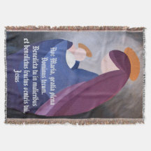 Marie et bébé Jésus Ave Maria peinture vintage