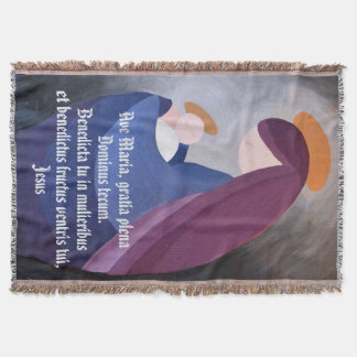 Couverture Marie et bébé Jésus Ave Maria peinture vintage