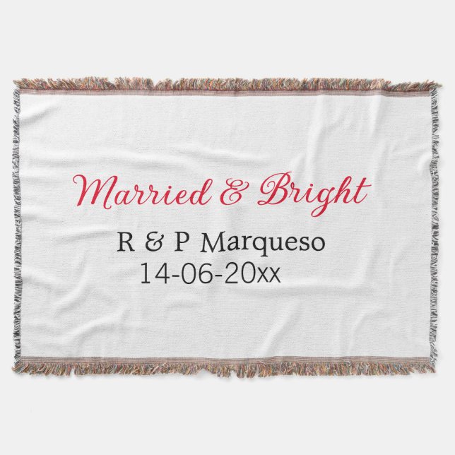 Couverture Mariés & lumineux ajouter le nom du couple mariage (Devant)