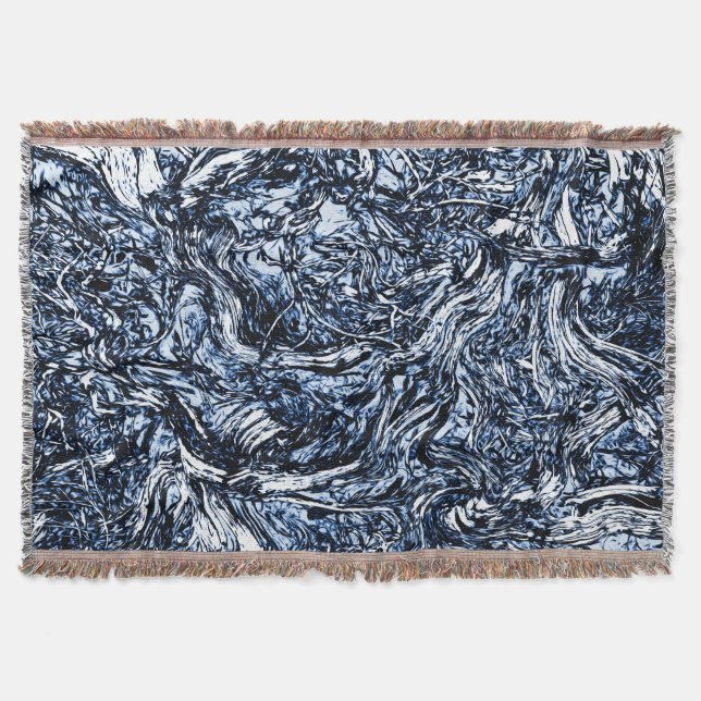 Couverture Marine Blue Nature Motif Abstrait (Devant)