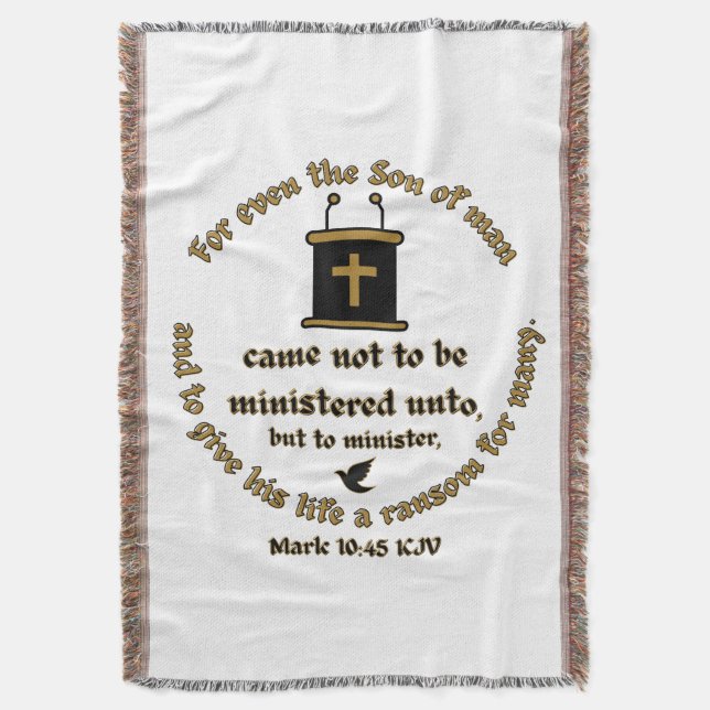 Couverture Mark 10:45 KJV Bible Verse Faith Avec Écritures (devant Vertical)