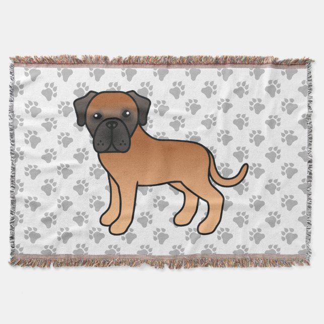 Couverture Mastiff Anglais Abricot Chien de Dessin Animé Mign (Devant)
