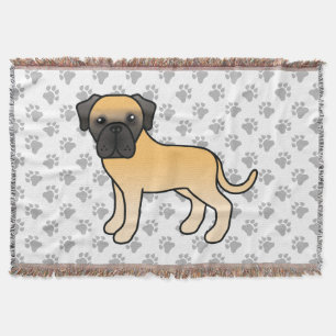 Couverture Mastiff Anglais Faon Chien de Dessin Animé Mignon