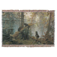 Matin dans une forêt de pins