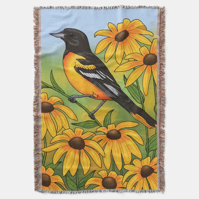 Couverture MD State Bird Oriole & Black eyed Susan Flower (devant Vertical)