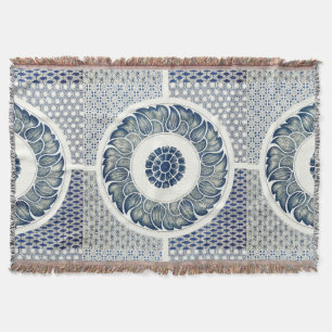 Couverture Médaillon Chinois : Chinoiserie Bleu Indigo