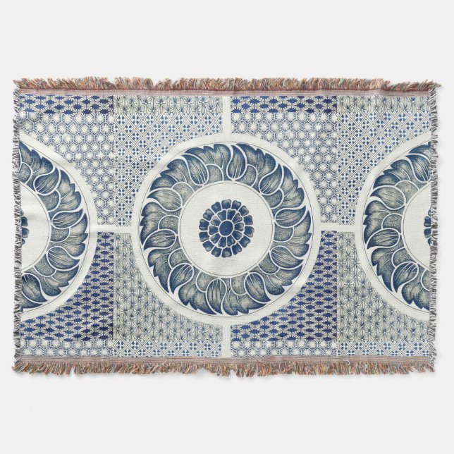 Couverture Médaillon Chinois : Chinoiserie Bleu Indigo (Devant)