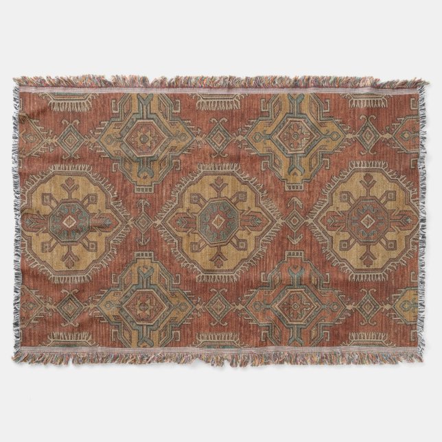 Couverture Médaillon Kilim Tribal (Devant)