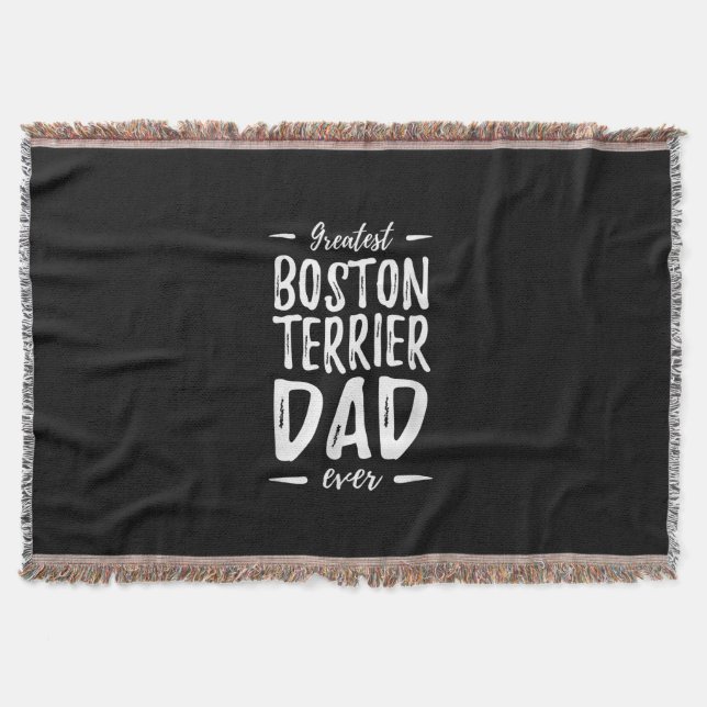 Couverture Meilleur Boston Terrier Papa Funny Chien Papa Cade (Devant)