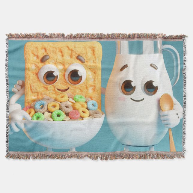 Couverture Meilleurs amis - lait et céréales illustration 3d (Devant)