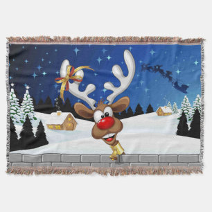 Couverture Mème de Noël drôle de renne qui regarde par-dessus