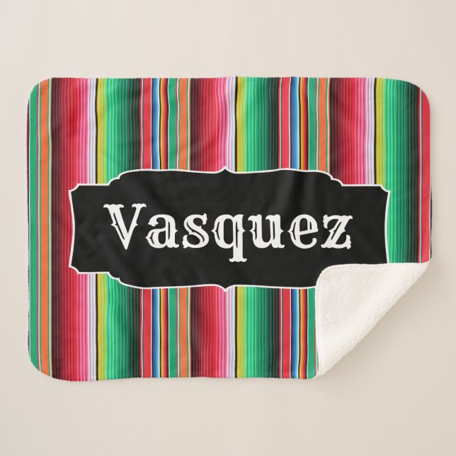 Couverture mexicaine de Serape d'Espagnol fait sur (Devant (Horizontal))