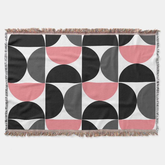 Couverture Mi-siècle moderne rose noir et blanc (Devant)