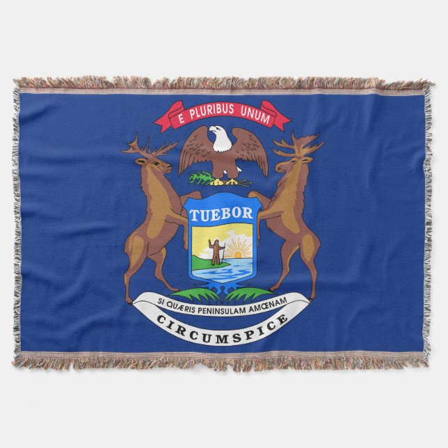 Couverture Michigan State Flag Print Patriotic (Devant)