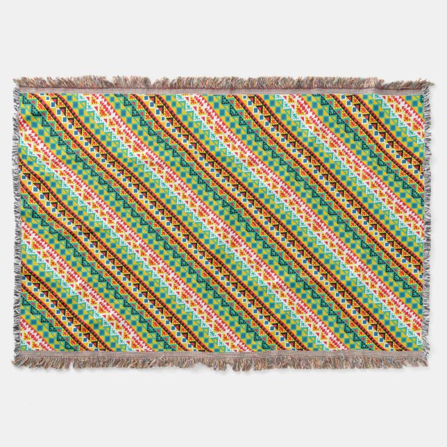 Couverture Mignon motifs aztèques colorés design (Devant)