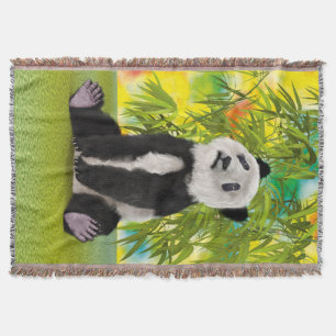 Couverture Mignon Ours Panda Kawaii Amoureux des Animaux Cade