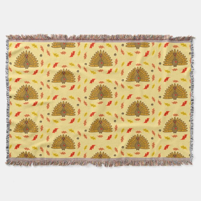 Couverture Mignon Thanksgiving Turquie Chute quitte Motif (Devant)