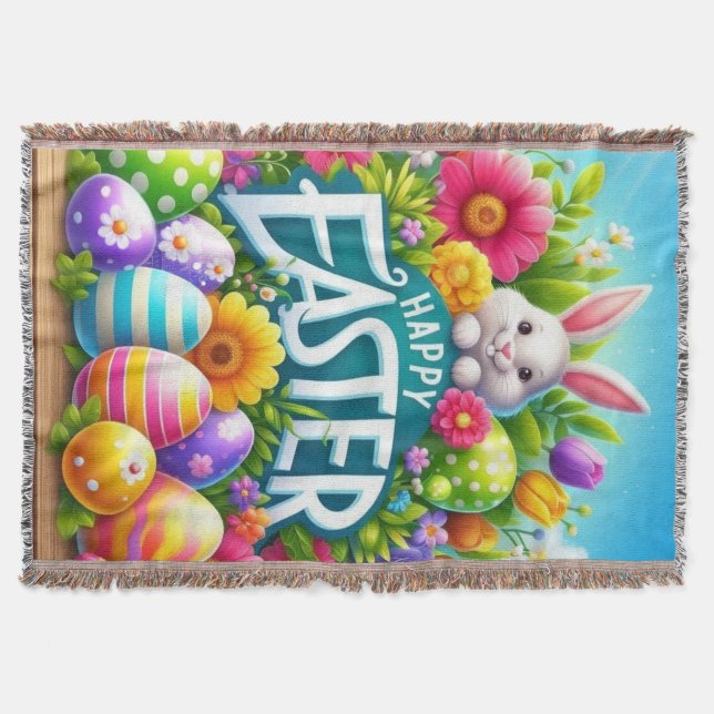 Couverture Mignonne lapin de printemps/Pâques avec oeuf (Devant)