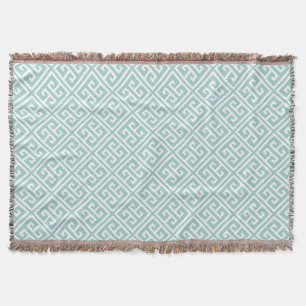 Couverture Mint Green Greek Key