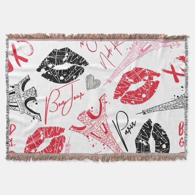 Couverture Mode Paris, calligraphie motif Tour Eiffel. (Devant)