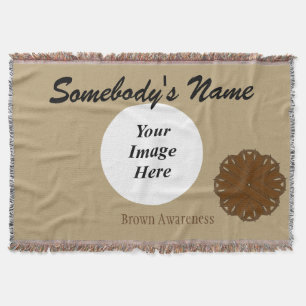 Couverture Modèle de ruban à fleurs Brown par Kenneth Yoncich