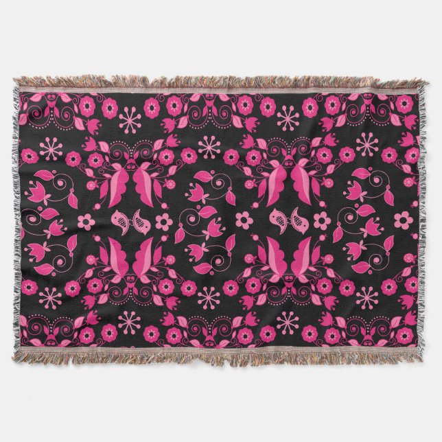 Couverture Modèle floral rose moderne scandinave (Devant)