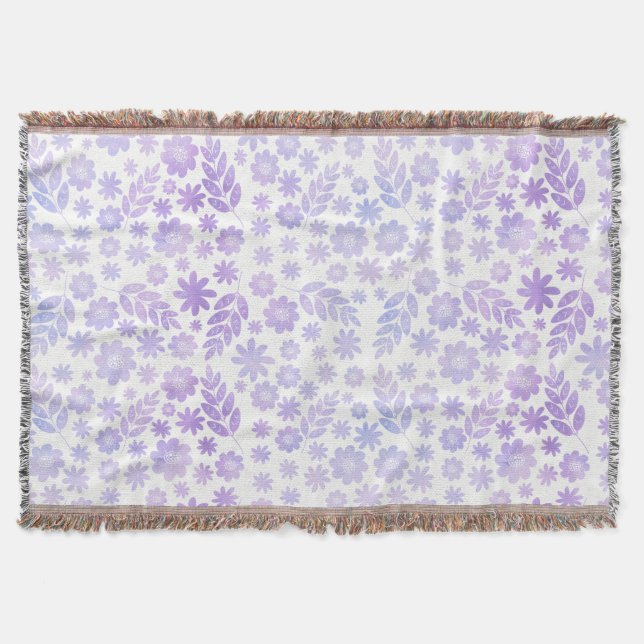 Couverture Modèle floral tiré à la main de lavande (Devant)
