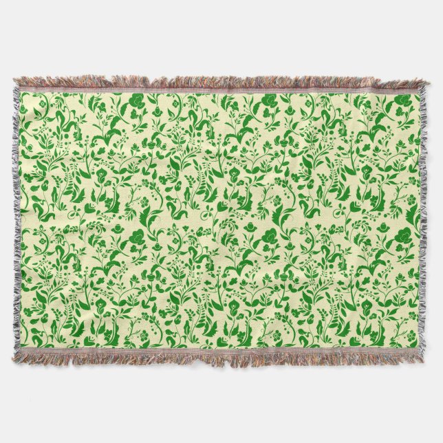 Couverture Modèle floral vert G01. L jaune BG (Devant)