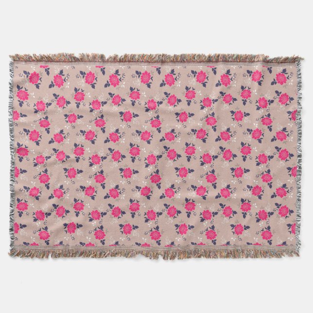 Couverture Modèle Vintage romantique inspiré rose floral (Devant)