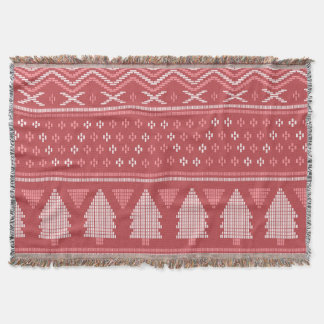 Couverture Modern Blocky Christmas Tree Pattern
