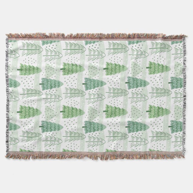 Couverture Modern Christmas Trees Pattern  (Devant)