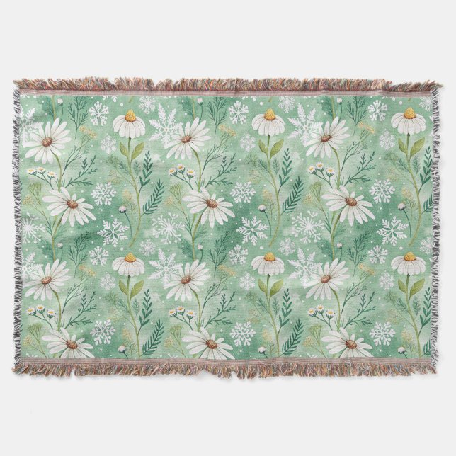 Couverture Modern Daisy Flowers Winter (Devant)