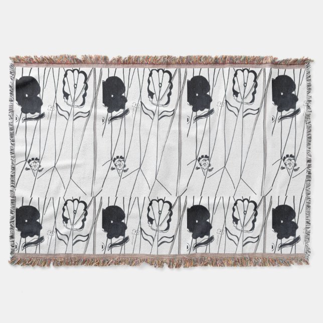 Couverture Modern flowers collection Throw Blanket (Devant)