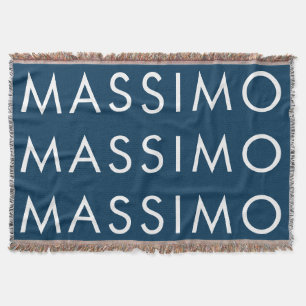 Couverture Moderne Élégant Minimaliste Simple Nom Bleu Prussi