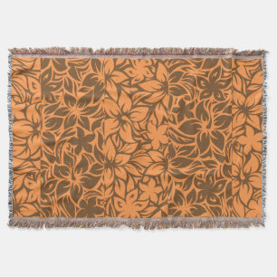 Couverture Moloaa Bay Hawaiian Hibiscus Tonal Strikets Blanch