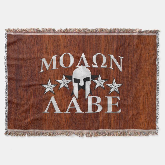 Couverture Molon Labe Casque guerrier spartiate en acajou (Devant)