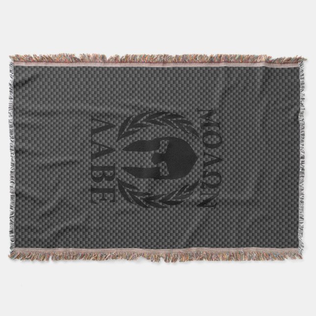Couverture Molon Labe Spartan Warrior Laurels Décor Carbone (Devant)