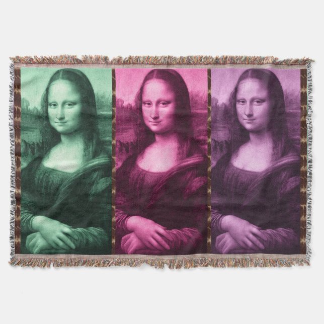 Couverture Mona Lisa Poster de animal rose rose violet (Devant)